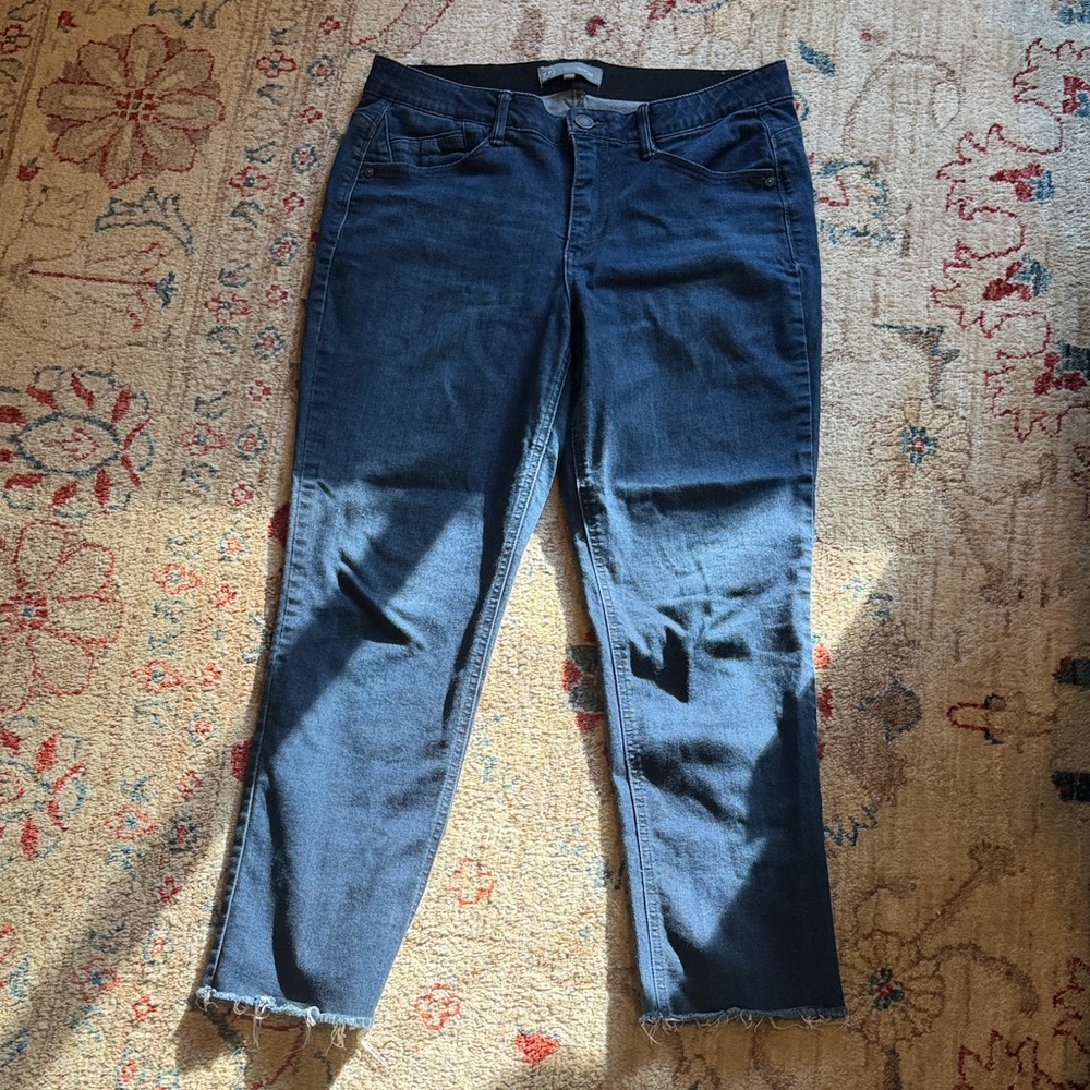 Dark Blue Ankle Jeans for Women